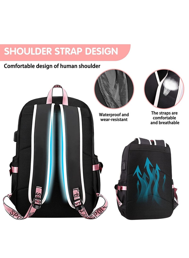 MIXDE School bag for Girls Kids Elementary Middle High School College Student 21L Casual Daypack Children Schoolbag with USB Charging Port  - Image 4