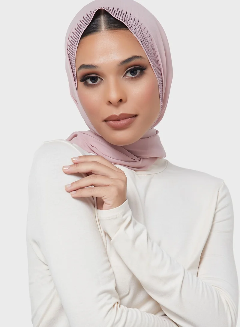 KASHKHA Chiffon Hijab With Stonework
