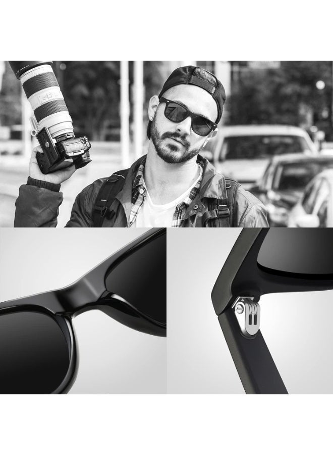 HZYH Polarized Sunglasses Men Women, Classic Square Sun Glasses 100% UV Protection, Safety Glasses for Men and Women, UV Eye Protection for Shooting, Fishing, Biking, and Extreme Sports, Matte Black - Image 4