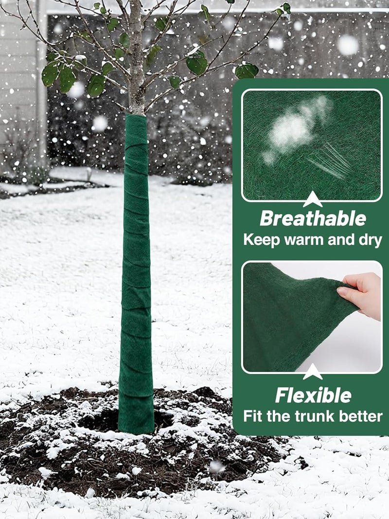 ANPHSIN Tree Protector Wrap for Winter Freeze Protection - 65 ft x 2 pcs Heavy-Duty Breathable Trunk Bark Guard Away from Deer Animal, for Shrub Young Tree Plants - Image 3