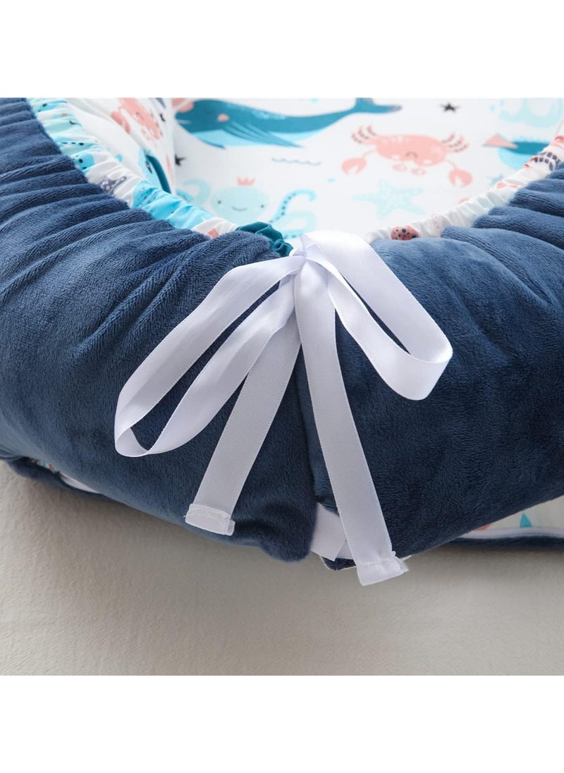 Moro Moro Cotton Baby Nest with Full Zipper – Adjustable & Portable for Newborns  - Image 3