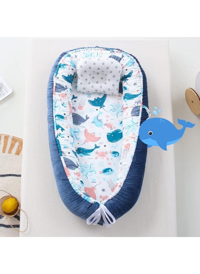 Moro Moro Cotton Baby Nest with Full Zipper – Adjustable & Portable for Newborns  - Image 1