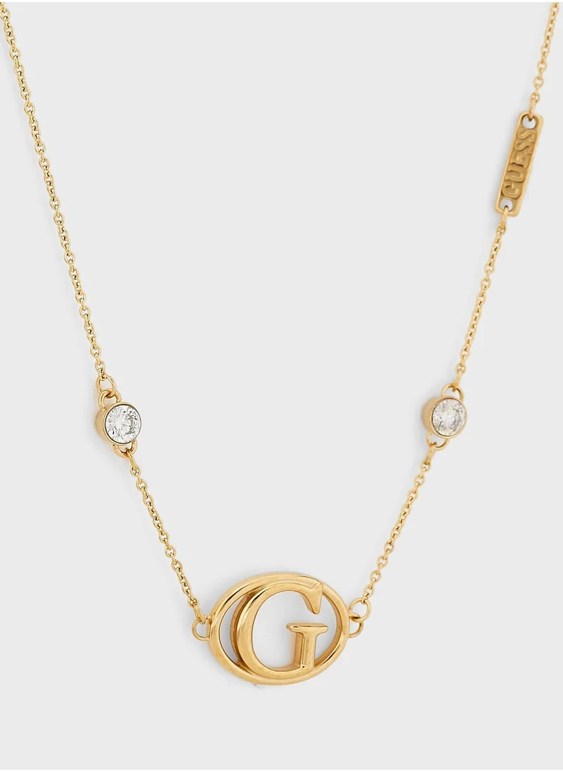 GUESS Iconic Logo Detailed Necklace