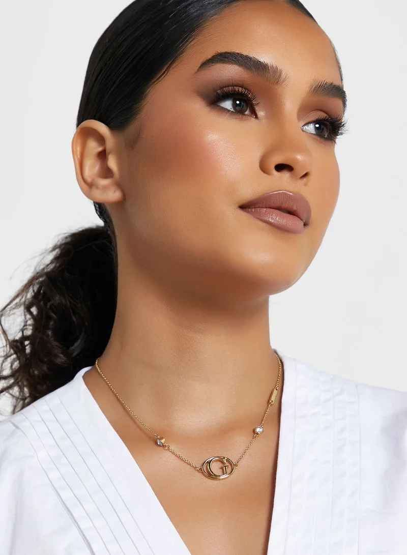 GUESS Iconic Logo Detailed Necklace