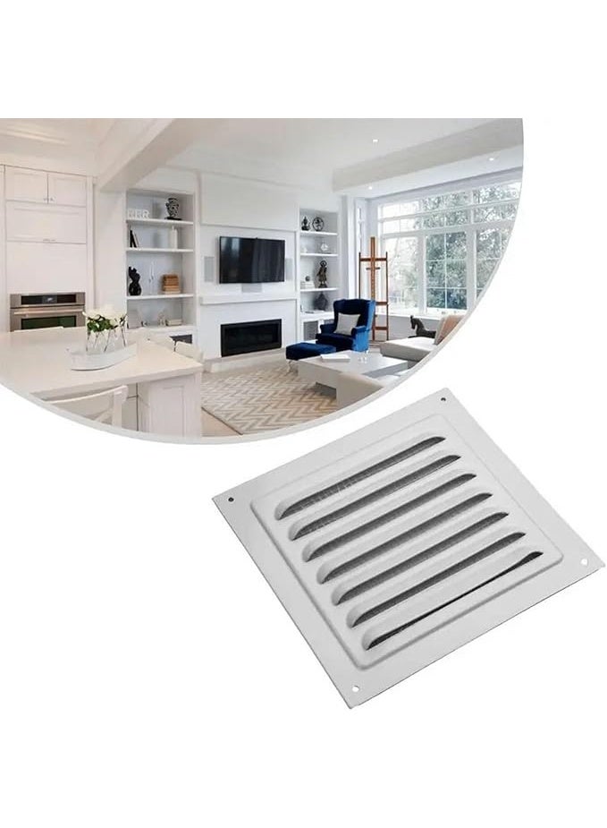 درافل غطاء تهوية معدني من دورافيل، فتحة تهوية مربعة الشكل مقاس 6 بوصات × 6 بوصات، غطاء شبكي، شاشة شبكية مدمجة، فتحات تهوية لأنظمة التدفئة والتهوية وتكييف الهواء للحمام والمكتب المنزلي والمطبخ - Image 4