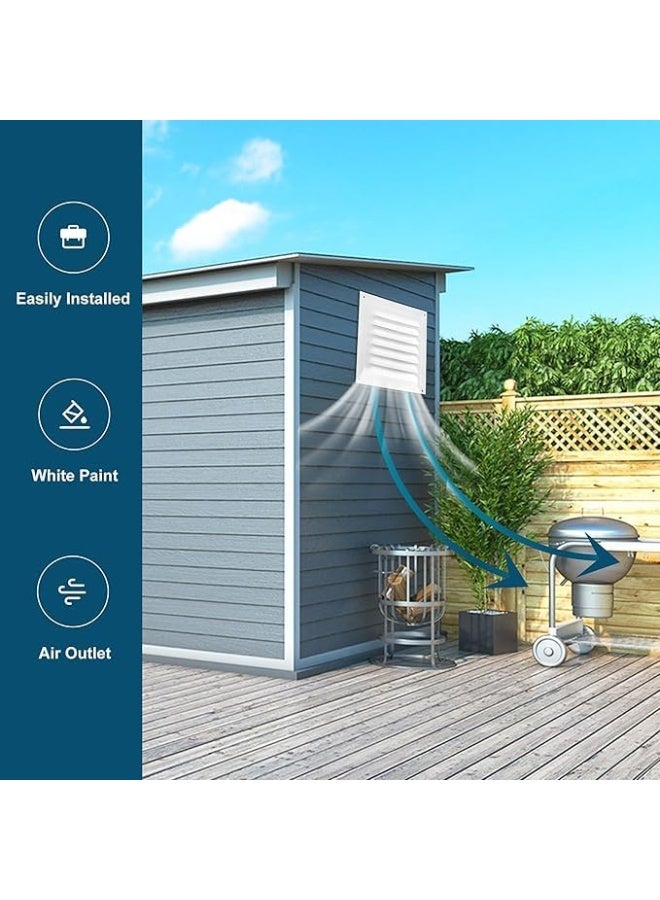 درافل غطاء تهوية معدني من دورافيل، فتحة تهوية مربعة الشكل مقاس 6 بوصات × 6 بوصات، غطاء شبكي، شاشة شبكية مدمجة، فتحات تهوية لأنظمة التدفئة والتهوية وتكييف الهواء للحمام والمكتب المنزلي والمطبخ - Image 5