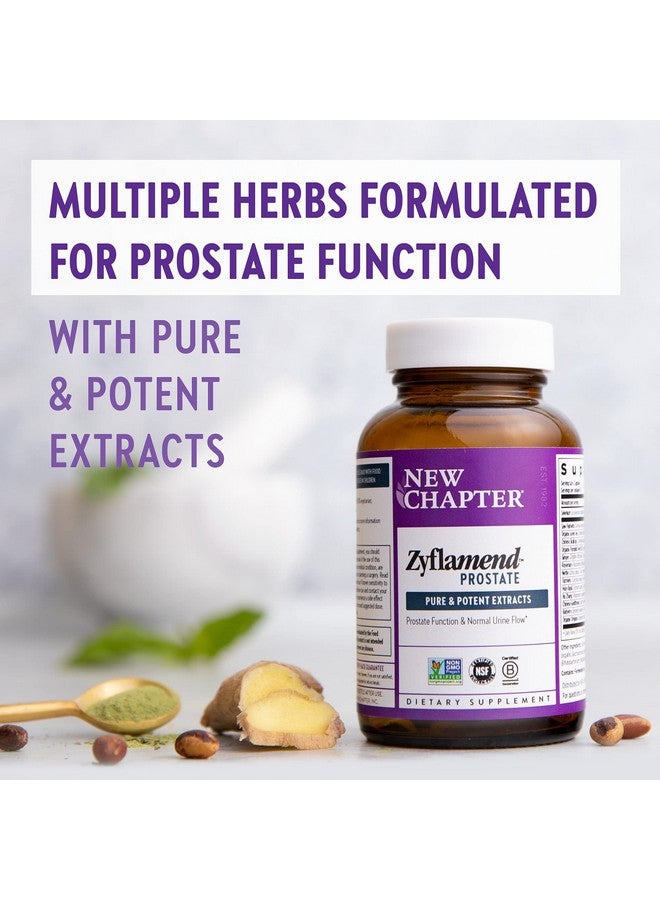 New Chapter Prostate Supplement Zyflamend Prostate With Saw Palmetto + Pumpkin Seed Oil + Turmeric For Prostate Health Vegetarian Capsule 60 Count - Image 4