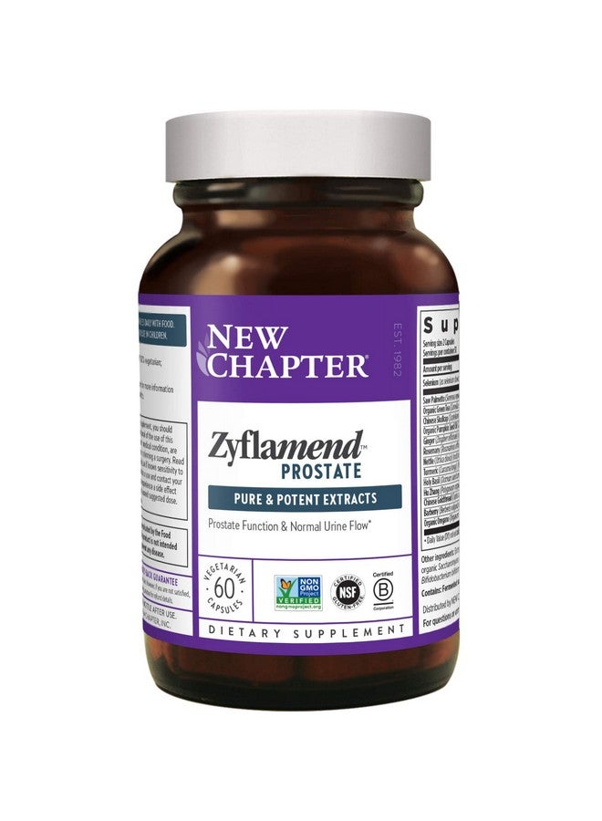 New Chapter Prostate Supplement Zyflamend Prostate With Saw Palmetto + Pumpkin Seed Oil + Turmeric For Prostate Health Vegetarian Capsule 60 Count - Image 2