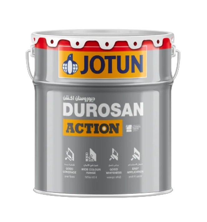 DUROSAN Action Matt 18L White – Acrylic Copolymer Emulsion Paint for Smooth, Durable, Washable Interior Finish