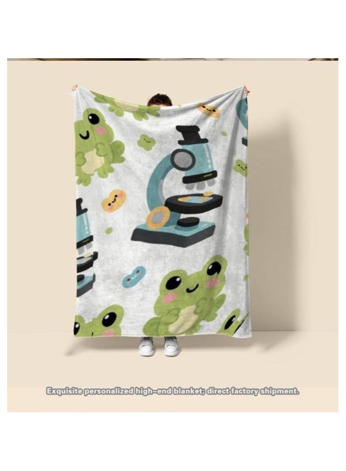 general Flannel thin blanket (warm and comfortable, suitable for sleep, gaming, dust removal and sandproof) 150cm*200cm - 643 - Image 3