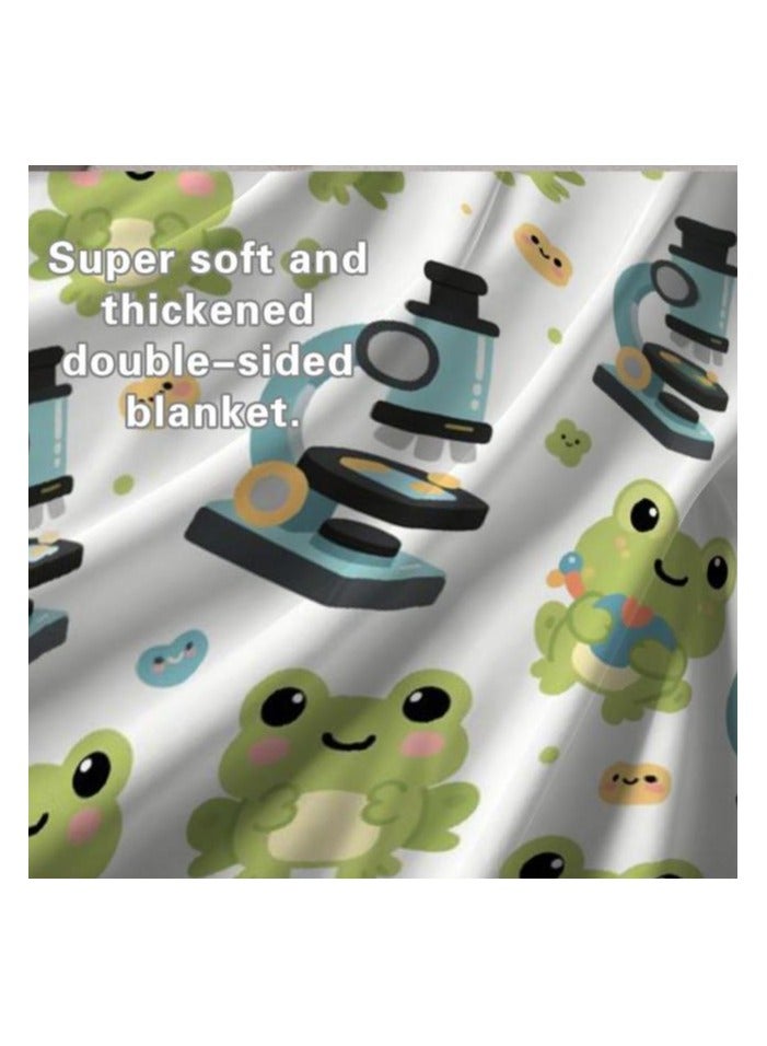 general Flannel thin blanket (warm and comfortable, suitable for sleep, gaming, dust removal and sandproof) 150cm*200cm - 643 - Image 4