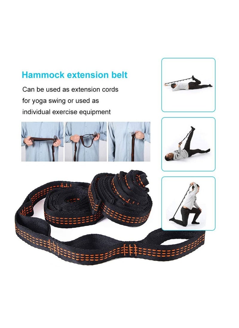 Arabest - Yoga Hammock - Aerial Yoga Swing Set, Yoga Trapeze Inversion Exercises with Extension Straps and Ceiling Anchors, Hanging Aerial Hammock for Fitness, Dance, Yoga, Gymnastics - Image 1