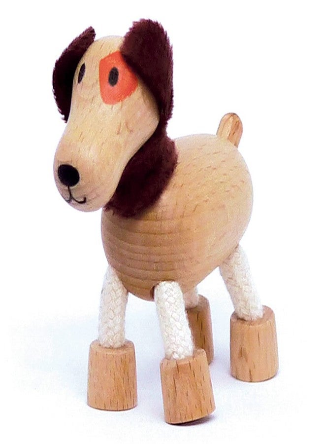 Anamalz Dog Wooden Animal Toys for Toddler, Fun and Posable Wooden Farm Toy, Wooden Toys, Wood Farm Animals, Early Education Boys and Girl, Bendable Figures Farm Toys Set - Image 1