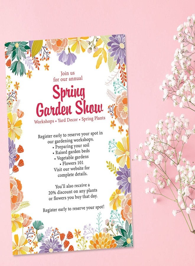Current Wildflower Floral Letter Paper - Spring Stationery Papers With Decorative Wildflower Border, Printable Holiday, Wedding & Bridal Shower, & Invitation Sheets, Set of 25, 8 1/2" x 11" - Image 3