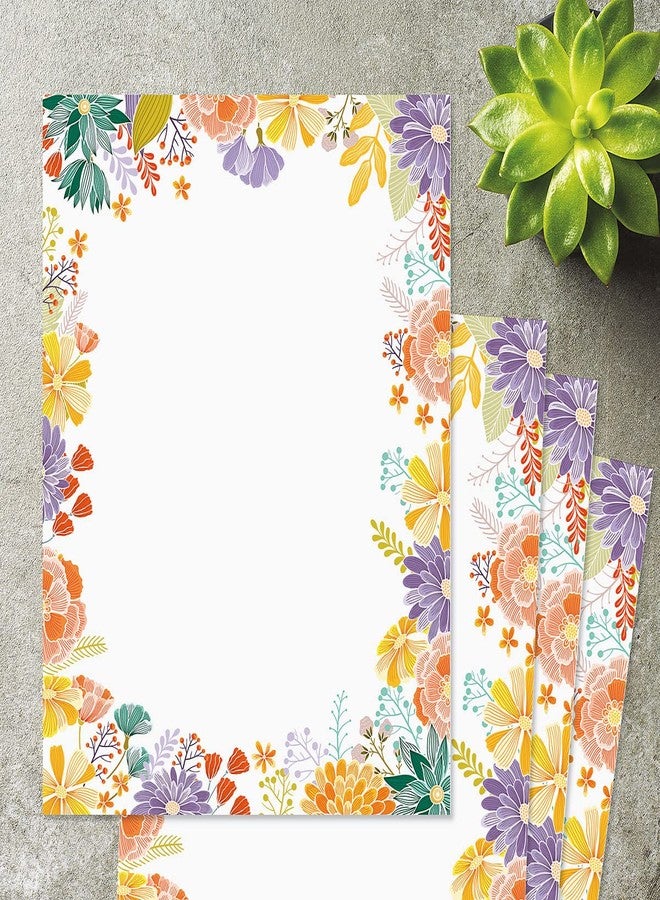 Current Wildflower Floral Letter Paper - Spring Stationery Papers With Decorative Wildflower Border, Printable Holiday, Wedding & Bridal Shower, & Invitation Sheets, Set of 25, 8 1/2" x 11" - Image 5