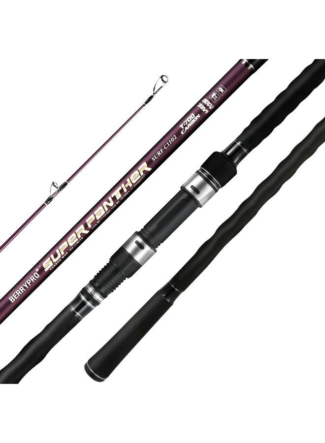 Berrypro Surf Spinning Rod Surf Casting Fishing Rod Carbon Fiber Travel Fishing Rod (9'/10'/10'6''/11'/12'/13'3'') (10'-Spinning 2-Piece) - Image 1