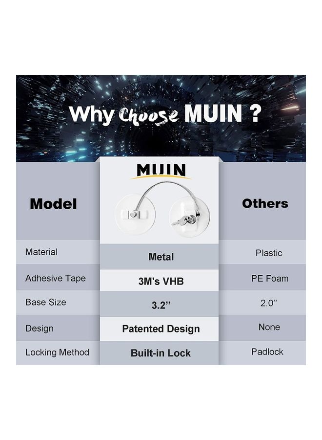 Y&D Highly Secured Refrigerator Lock With Key White - Image 2