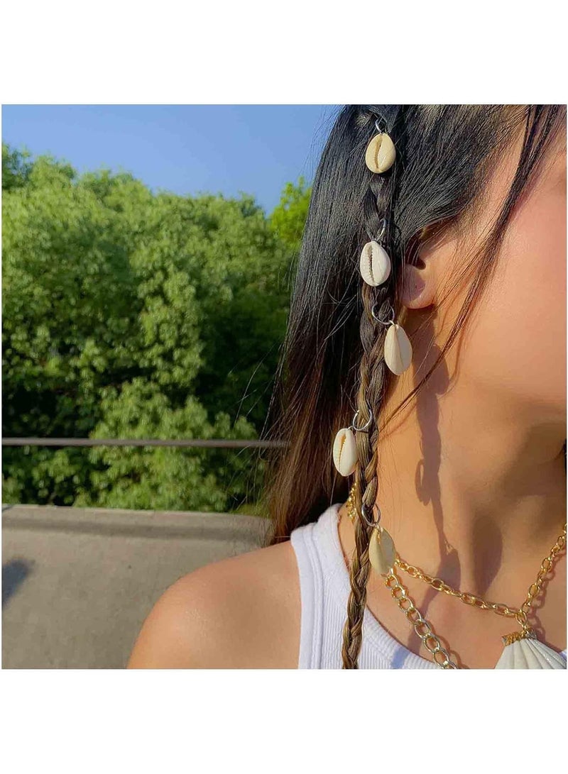 Goolsky 5pcs Boho Tribal Circle Hair Accessories - Silver Braid Rings, Dreadlock Clips, Hair Loops, and African Jewelry - Image 1