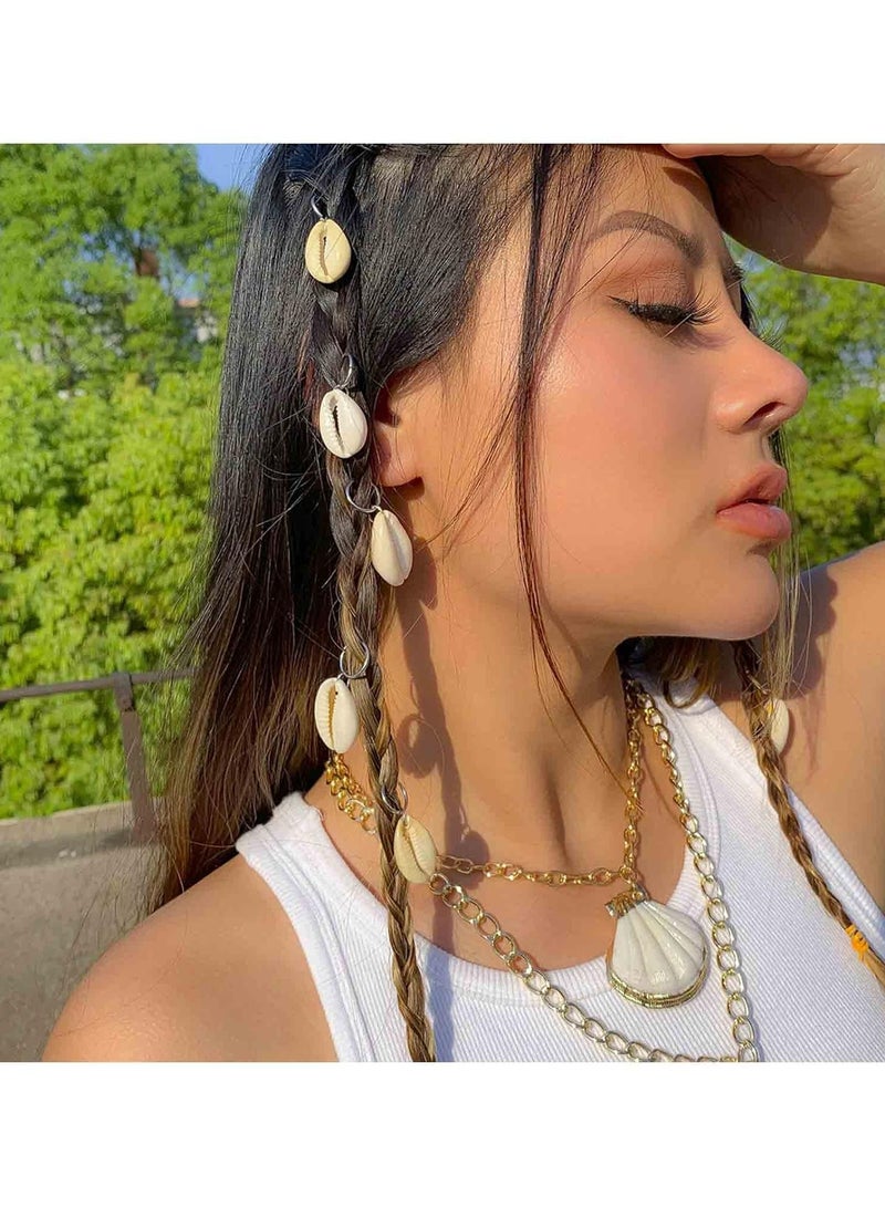 Goolsky 5pcs Boho Tribal Circle Hair Accessories - Silver Braid Rings, Dreadlock Clips, Hair Loops, and African Jewelry - Image 3