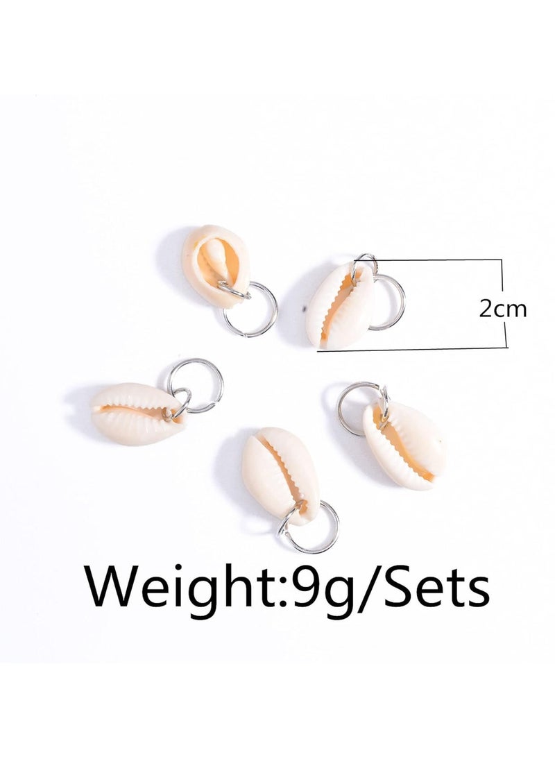 Goolsky 5pcs Boho Tribal Circle Hair Accessories - Silver Braid Rings, Dreadlock Clips, Hair Loops, and African Jewelry - Image 4