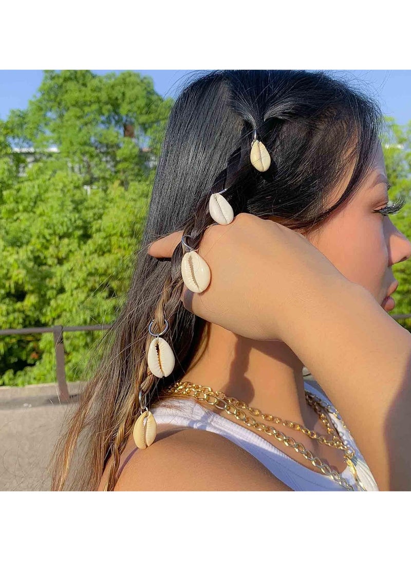Goolsky 5pcs Boho Tribal Circle Hair Accessories - Silver Braid Rings, Dreadlock Clips, Hair Loops, and African Jewelry - Image 5