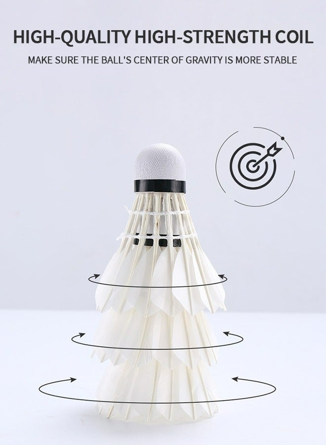 LJRN عبوة من 3 ريشات الإوز، كرات الريشة مع ثبات ومتانة رائعة، كرة الريشة عالية السرعة - Image 4