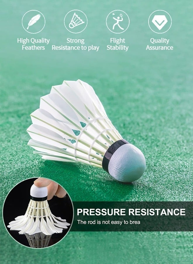 LJRN عبوة من 3 ريشات الإوز، كرات الريشة مع ثبات ومتانة رائعة، كرة الريشة عالية السرعة - Image 2