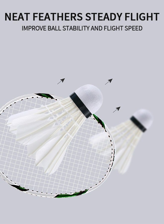 LJRN عبوة من 3 ريشات الإوز، كرات الريشة مع ثبات ومتانة رائعة، كرة الريشة عالية السرعة - Image 3