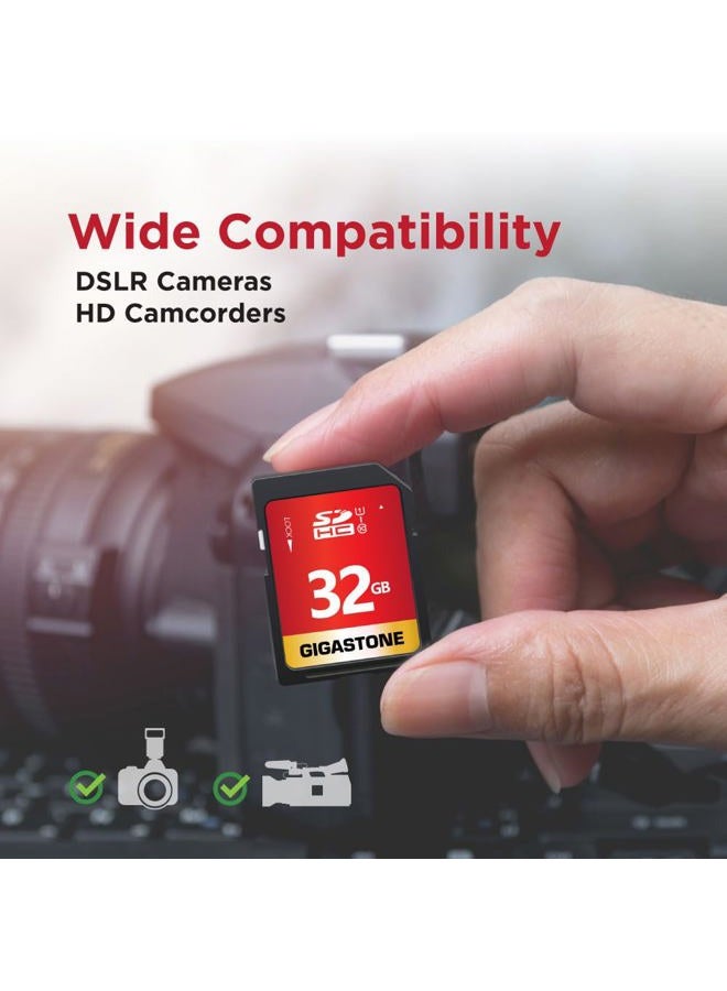 GIGASTONE 32GB SD Card 5-Pack UHS-I U1 Class 10 SDHC Memory Card High-Speed Full HD Video Compatible with Canon Digital Camera, SPYPOINT TACTACAM WOSPORTS Trail Camera, with 5 Mini Cases - Image 5