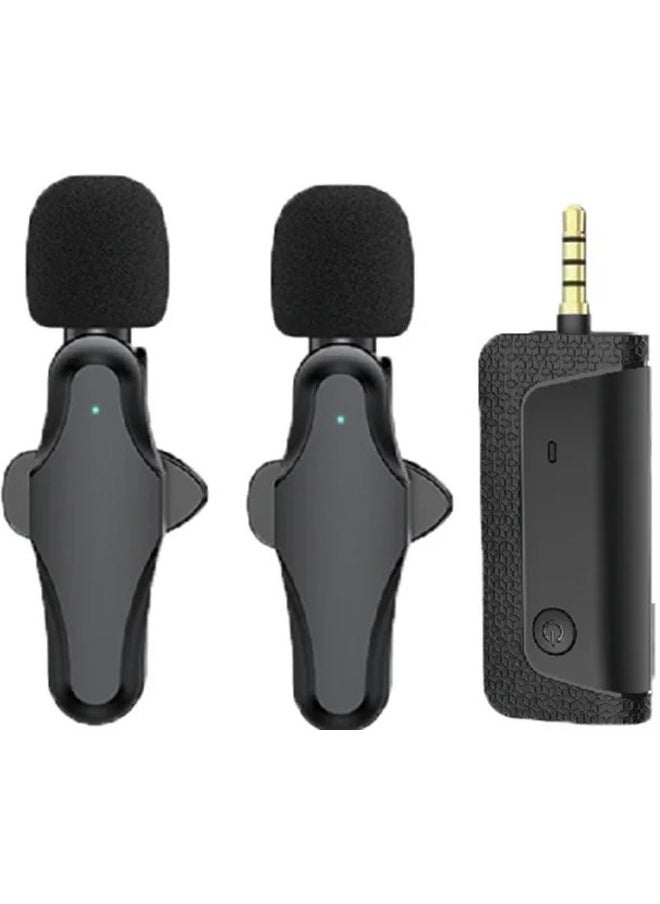 Generic Wireless Lavalier Microphones for iPhone, iPad, Android, Camera, USB-C Microphone, 7-Hour Battery, Mini Microphone with Noise Reduction for Video Recording, Black  - Image 1