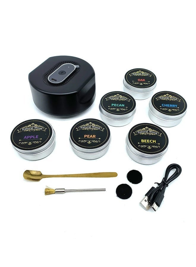 Electric Whiskey Smoker Kit, Cocktail Smoker Kit with 6 Flavors Wood Chips, Infuse Smoky Flavors in Old Fashioned Cocktails, Unique Whiskey Gifts for Men Dad Husband - Image 4