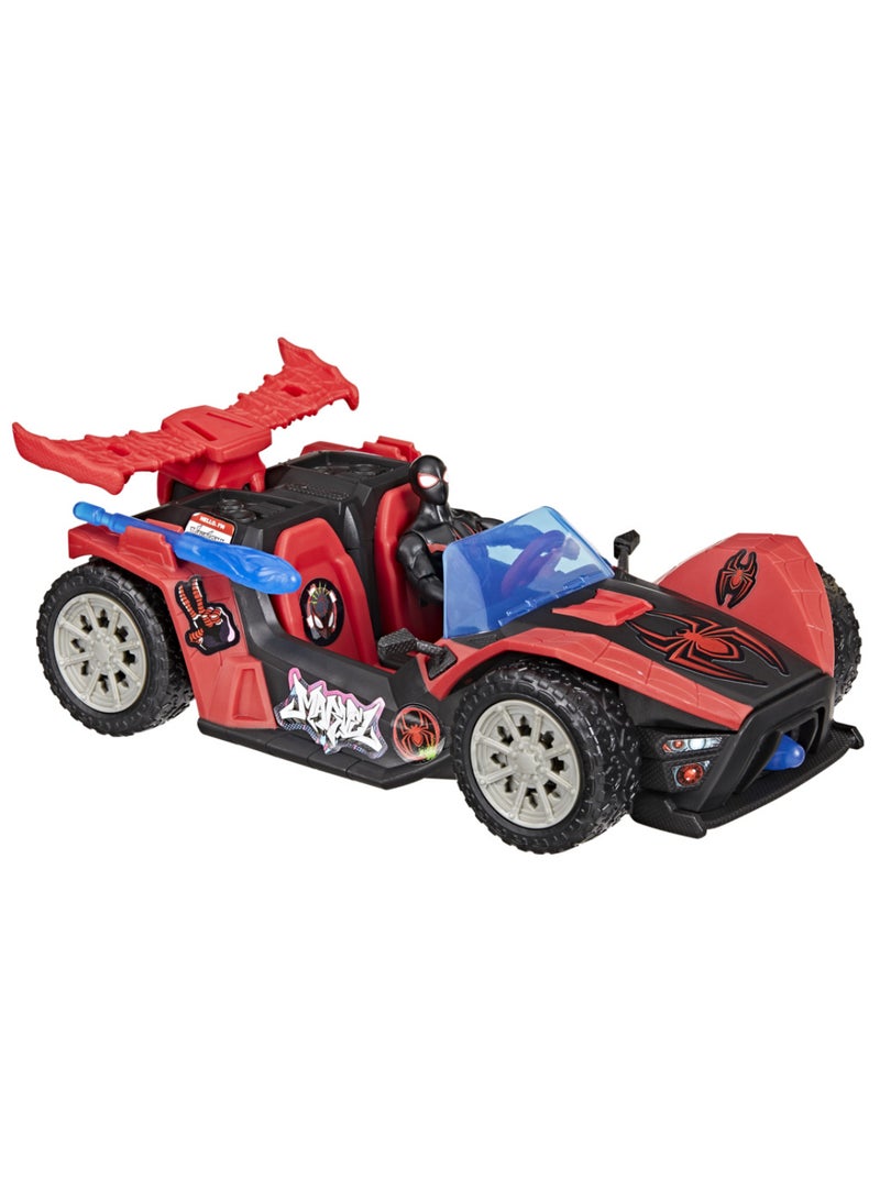 SPIDERMAN Marvel Spider-Man VenomVersus Epic World of Action Miles Morales Remix Blast Racer 4-Inch (10 CM) Figure & Toy Car, Accessories, Super Hero Toys, 4+ - Image 5