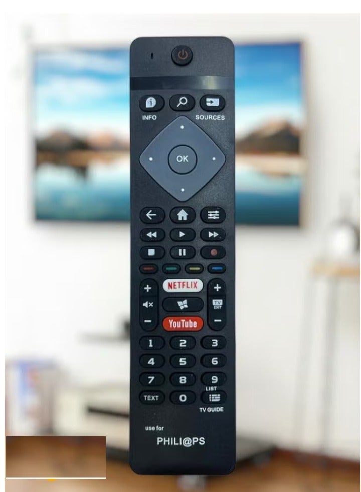 Smart TV Remote | Universal Replacement Remote Control for Smart LCD/LED TVs, Easy Navigation, Durable & Reliable Design (Black) - Image 2