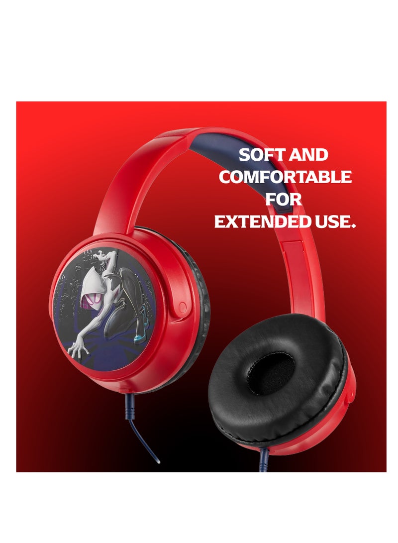 فولكانو سماعات رأس SMD فولكانو سبايدرمان سلكية فوق الأذن | صوت آمن مع ميكروفون مدمج | عصابة رأس ناعمة مبطنة مع وسائد أذن دوارة | سماعات رأس ستيريو للأطفال الصغار | لعبة تعليمية إلكترونية للأطفال - Image 2