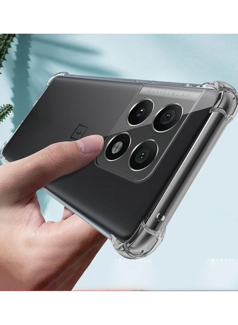 OnePlus 10 Pro Clear Shockproof Case Slim Transparent TPU Cover with Bumper Airbag Corners 6.7 inch - Image 2