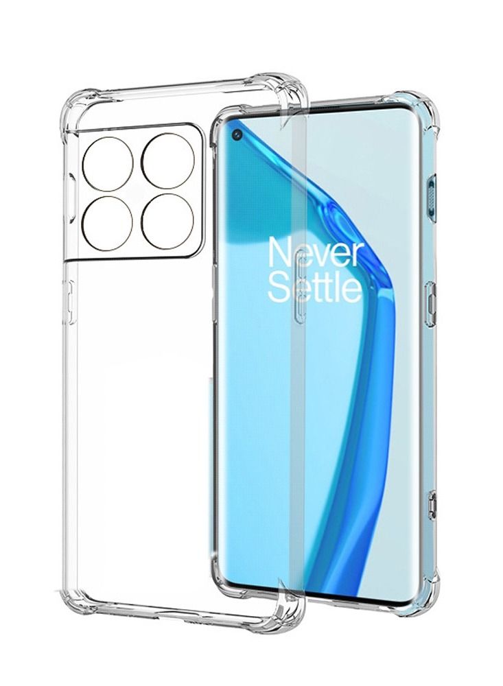 OnePlus 10 Pro Clear Shockproof Case Slim Transparent TPU Cover with Bumper Airbag Corners 6.7 inch - Image 1