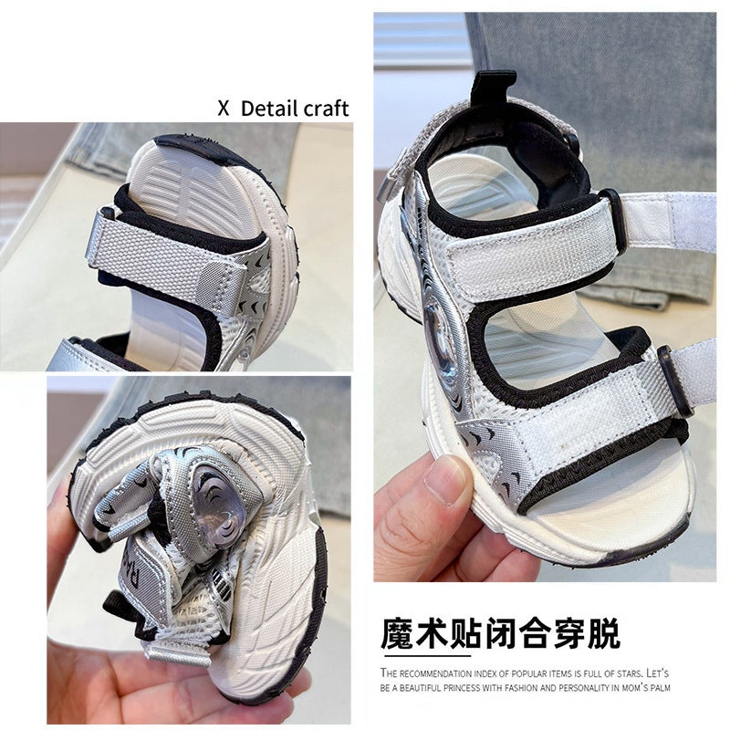 Children'S Sandals Non-Slip Boys Beach Sandals 2024 Style Middle And Large Children'S Girls Casual Shoes Wading Shoes - Image 5