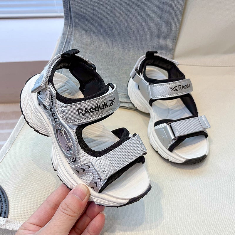 Children'S Sandals Non-Slip Boys Beach Sandals 2024 Style Middle And Large Children'S Girls Casual Shoes Wading Shoes - Image 4