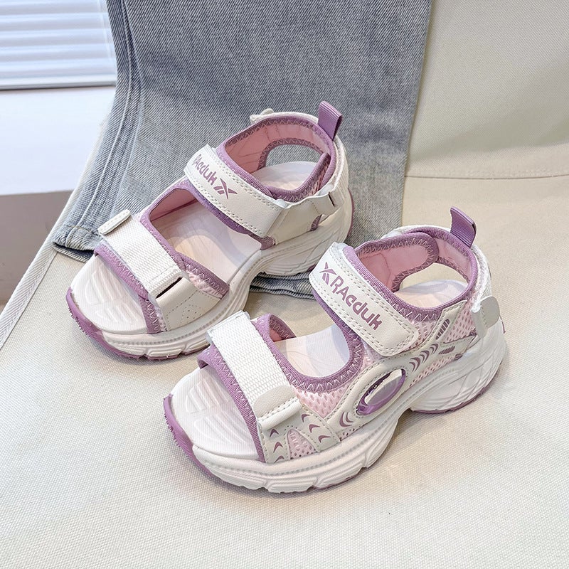 Children'S Sandals Non-Slip Boys Beach Sandals 2024 Style Middle And Large Children'S Girls Casual Shoes Wading Shoes - Image 1