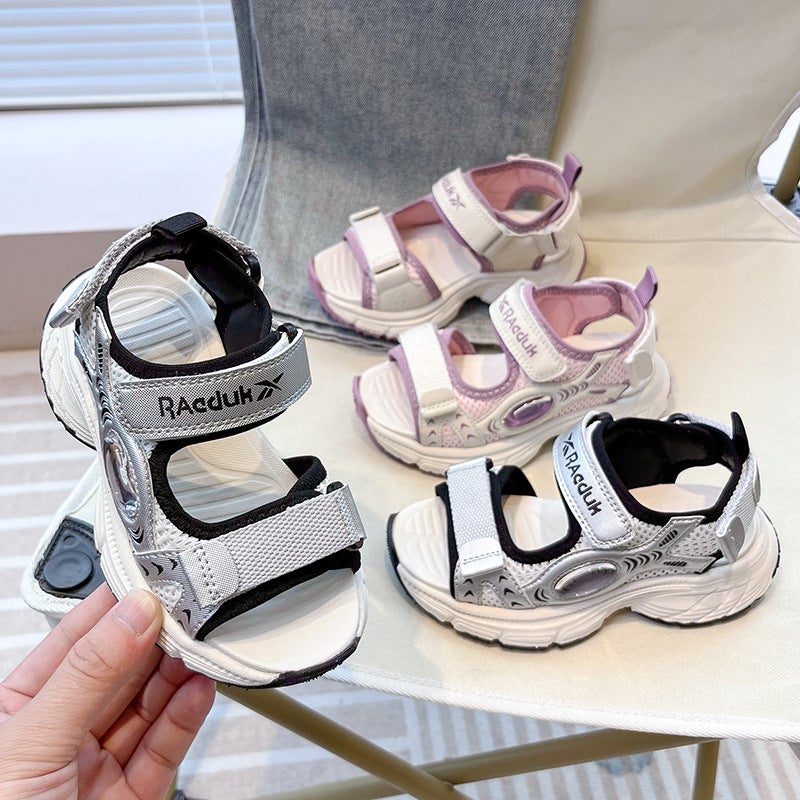 Children'S Sandals Non-Slip Boys Beach Sandals 2024 Style Middle And Large Children'S Girls Casual Shoes Wading Shoes - Image 2