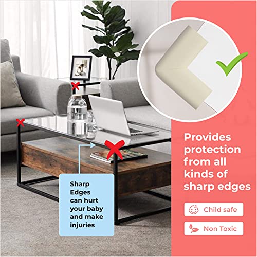 BabySafeHouse Furniture Corner Guard for Baby Proofing, Pre-Taped Corner Protectors -White (Pack of 10) - Image 4