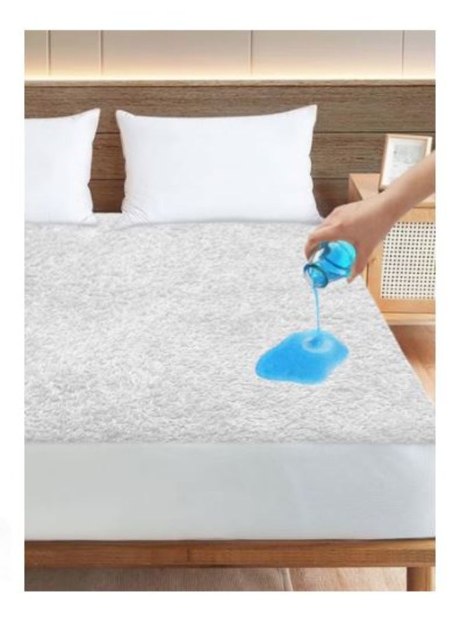 A high-quality mattress cover that provides complete protection against dust and spills, is easy to install and clean, and offers long-lasting comfort and cleanliness. 120cm. Off-white. - Image 2