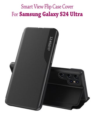 Silicone Smart View Flip Case Cover For Samsung Galaxy S24 Ultra - Black - pzsku/ZF505C1374BC754C8D20DZ/45/_/1710678816/f08e70b4-b4e3-4bcb-85a6-488f007bd1cb