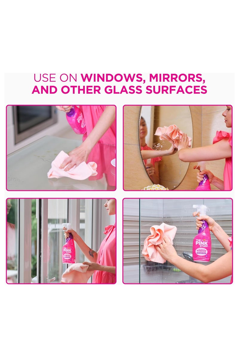 THE PINK STUFF The Miracle Window & Glass Cleaner Spray, With Rose Vinegar, 750 ml - Image 4