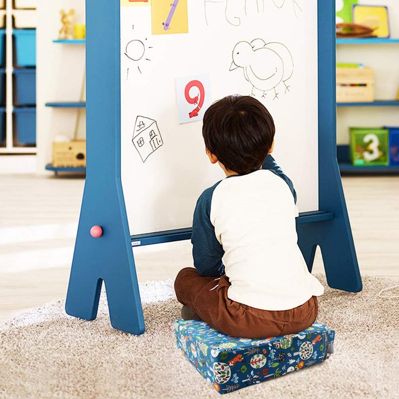 SUNMALL Dining Chair Heightening Cushion Portable Dismountable Adjustable Highchair Booster for Baby Toddler Kids Infant Washable Thick Chair Seat Pad Mat (Green Forest) - Image 2