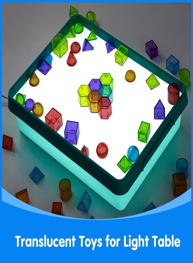 Odoorgames Light Table for Kids - Bright LED Light Up Table for Classroom & Home, Multi-Functional Light Box for Kids Learning & Creativity - Cyan - Image 3