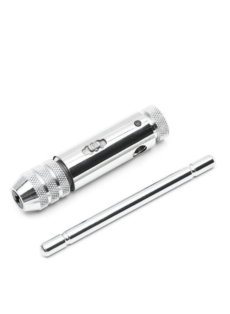 XiuWoo Adjustable Silver T Handle Ratchet Tap Holder Wrench with 5pcs M3 M8 3mm 8mm Machine Screw Thread Metric Plug shaped - Image 3