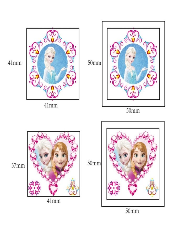 LHST 20Sheets Frozen Temporary Tattoos Birthday Themed Party Supplies Decoration Favors Cartoon Cute Princess Sticker for Kids Boys Home Activity Class Prizes Carnival Christmas Rewards (Frozen) - Image 2