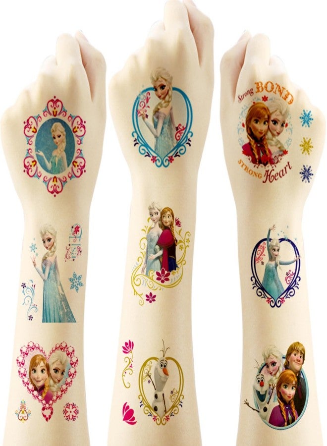 LHST 20Sheets Frozen Temporary Tattoos Birthday Themed Party Supplies Decoration Favors Cartoon Cute Princess Sticker for Kids Boys Home Activity Class Prizes Carnival Christmas Rewards (Frozen) - Image 5