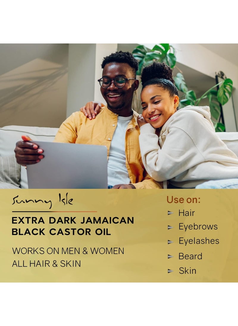 صاني آيل زيت الخروع الجامايكي الأسود المكثف من ساني آيل 6 أونص | علاج طبيعي 100٪ عالي الفعالية للشعر وفروة الرأس - Image 5